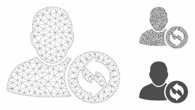 Kullanıcı Vektör Kafes Ağ Modelini ve Üçgen Mozaik Simgesini Yenile