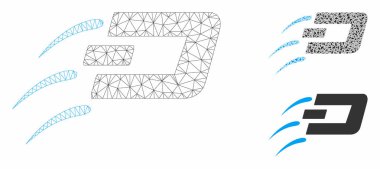 Çizgi Vektör Örgü Karkas Modeli ve Üçgen Mozaik Simgesi gönder