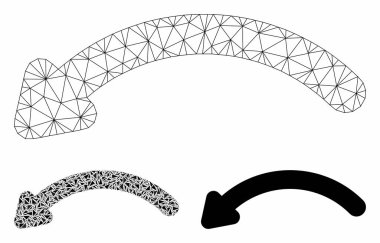 Geri Ale Heves Tel Çerçeve Modeli ve Üçgen Mozaik Simgesi
