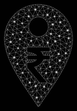 Flare Mesh 2d Rupi Harita İşaretleyici Parlama Noktalar ile