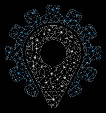 Işık Noktalı Parlayan Örgü Ağ Servis Konumu