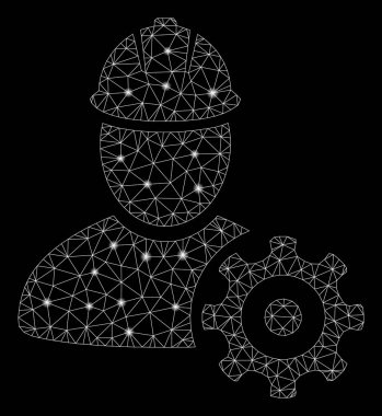 Flare Örgü Tel Çerçeve Servis Adam Flare Spotlar ile