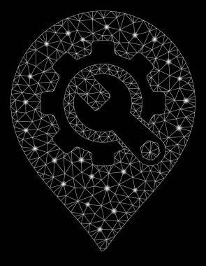 Flash Spotlu Parlak Kafes Tel Çerçeve Servis Araçları Harita İşaretçisi