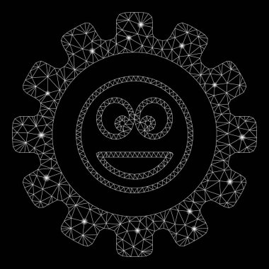 Flare Mesh Ağ Ayarları Dişli Gülümseme Parlama Noktalar ile