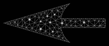 Işık Lekeleri ile Parlak Örgü Ağ Keskin Sol Ok