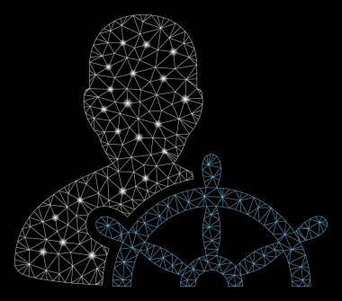 Flare Örgü Tel Çerçeve Gemi Kaptan Flare Noktalar ile