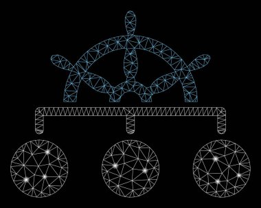 Parlama Noktalar ile Parlayan Örgü Ağ Gemi Tekerlek Hiyerarşisi