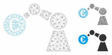 Manipülatör Vektör Örgü Ağ Modeli ve Üçgen Mozaik Simgesi