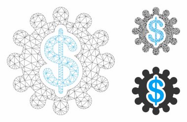 Ödeme Seçenekleri Vektör Örgü 2d Model ve Üçgen Mozaik Simgesi