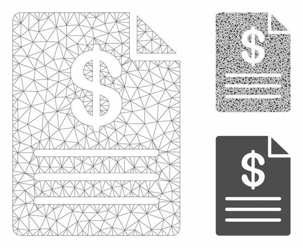 Fiyat Listesi Vektör Örgü Ağ Modeli ve Üçgen Mozaik Simgesi