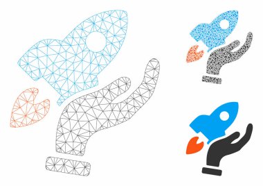 Başlangıç Vektör Örgü Ağ Modeli ve Üçgen Mozaik Simgesi