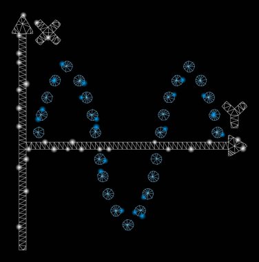 Flash Spotlu Parlak Örgü 2d Sinüzoid Arsa