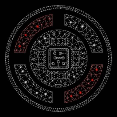 Flare Spotlu Fişek Kafes Tel Çerçeve Rulet İşlemcisi