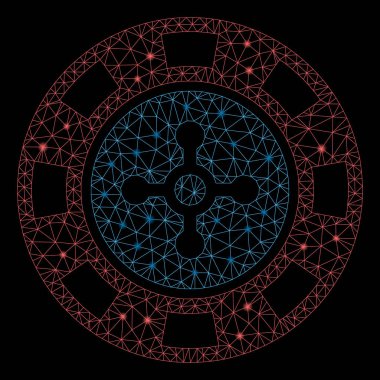 Flare Spotlu Fişek Kafes Tel Çerçeve Rulet Casino Chip