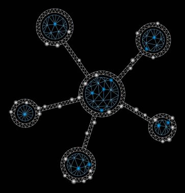 Flash Spotlu Parlak Kafes Ağ Bağlantıları