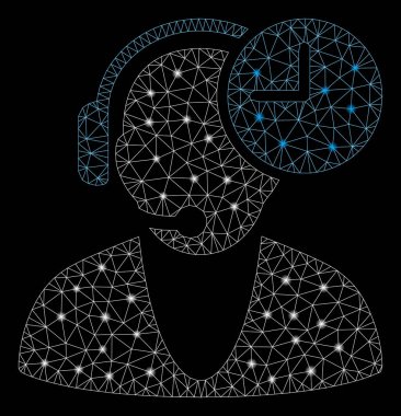 Flare Mesh 2d Operatör Saati Parlama Spotları ile