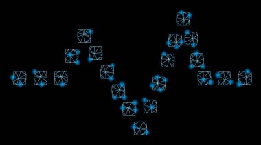 Parlama Spotları ile Flare Mesh Ağ Darbe Grafiği