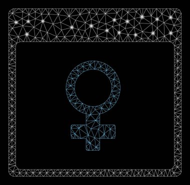 Flash Spotlu Parlak Örgü Ağ Venüs Kadın Sembol Takvim Sayfası