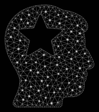 Flare Mesh Karkas Yıldız Kafası Parlama Noktalar ile