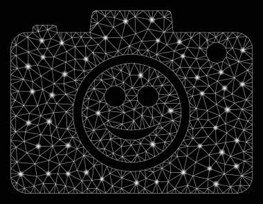 Işık Lekeleri ile Parlak Örgü 2d Smile Fotoğraf Kamera