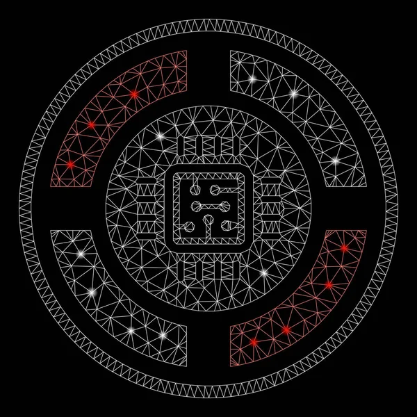 Flare Spotlu Fişek Kafes Tel Çerçeve Rulet İşlemcisi