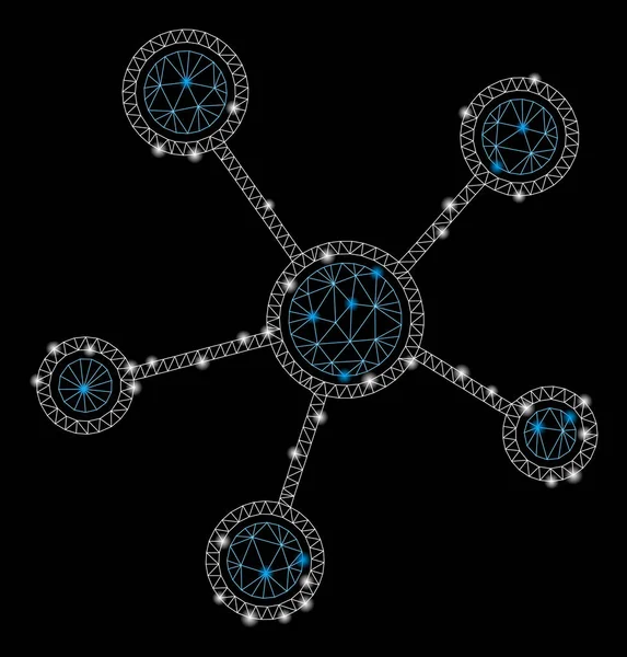 Flash Spotlu Parlak Kafes Ağ Bağlantıları