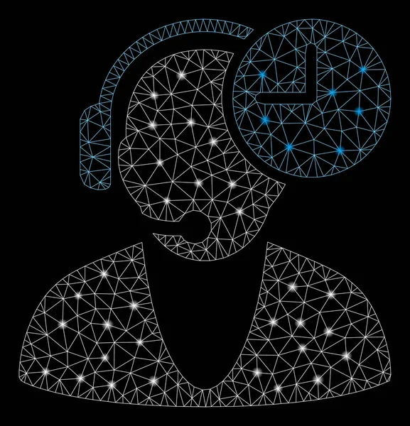 Flare Mesh 2d Operatör Saati Parlama Spotları ile