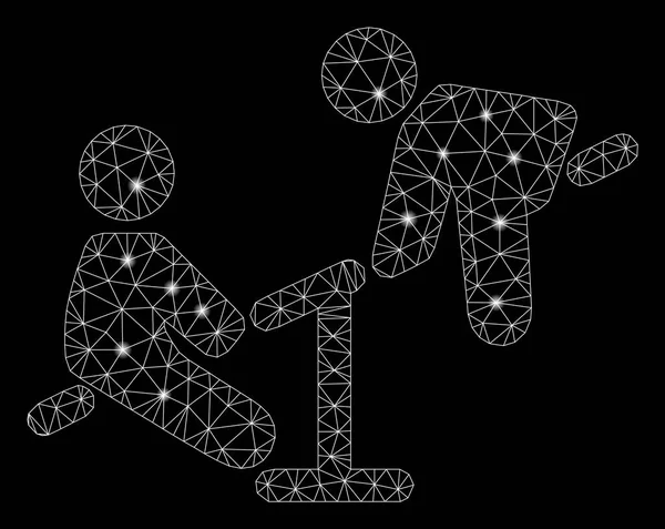 Parlayan Örgü 2d Çocuklar Flash Spotlar ile Salıncak