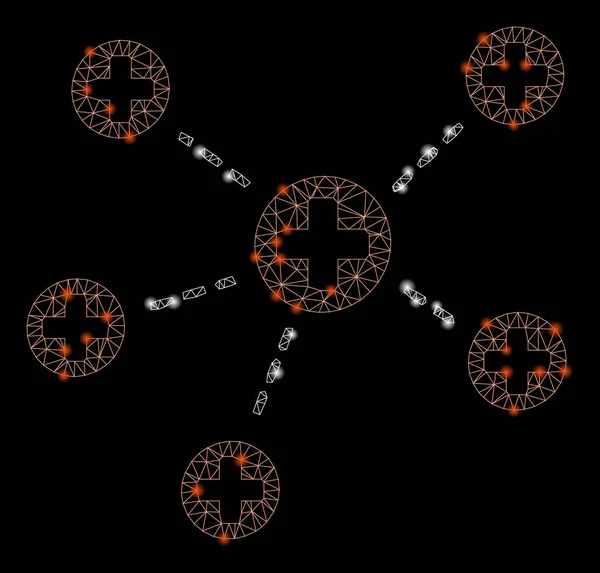 Flare Spotlar ile Flare Mesh Ağ Tıbbi Linkler