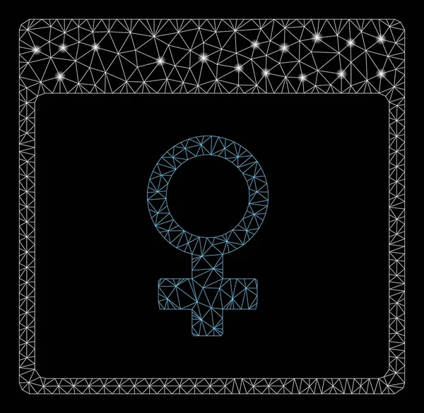 Flash Spotlu Parlak Örgü Ağ Venüs Kadın Sembol Takvim Sayfası