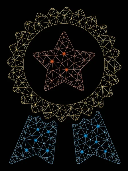 Flare Mesh 2d Ödül Mührü Parlama Noktalar ile