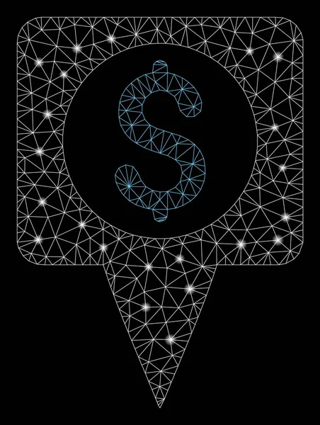 Parlama Spotları ile Parlak Mesh Ağ Para Harita İşaretleyici