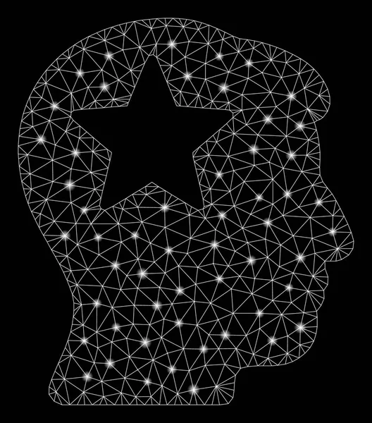 Flare Mesh Karkas Yıldız Kafası Parlama Noktalar ile