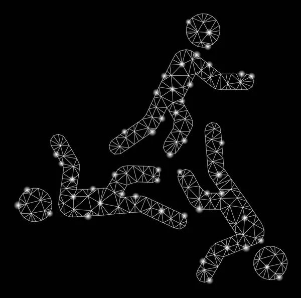 Flare Mesh 2d Flare Spotlar ile Üç Hareketli Erkekler