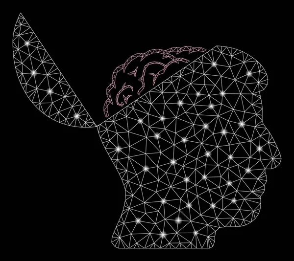 Işık Noktalar ile Parlayan Mesh 2d Açık Zihin