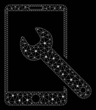 Flash Spotlu Parlak Örgü Tel Çerçeve Akıllı Telefon Kurulum Anahtarı