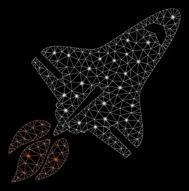 Flare Mesh Karkas Uzay Mekiği Parlama Noktalar ile