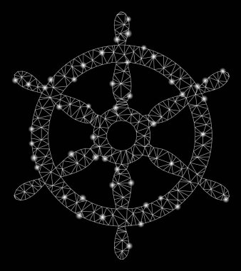 Flare Mesh Ağ Gemi Direksiyon Simidi Fişek Spotları ile