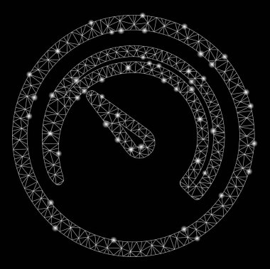 Parlama Noktaları ile Parlak Örgü Tel Çerçeve Speedometer