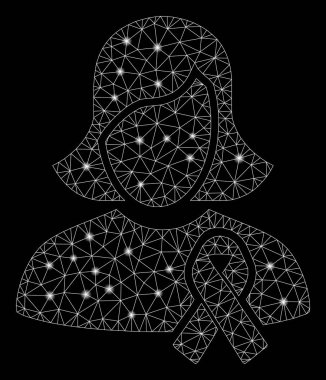 Flare Mesh Ağ Dayanışma Kravat Flare Noktalar ile