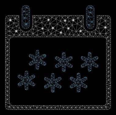 Flare Mesh Karkas Kar Takvimi Gün Flare Spotlar ile