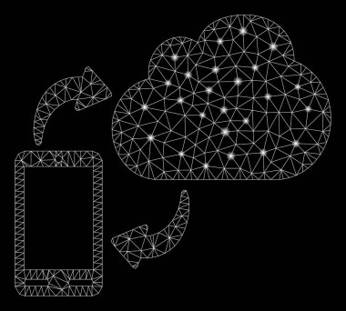 Flare Örgü Tel Çerçeve Sync Telefon-Bulut Flare Noktalar ile