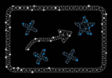 Flare Spotlu Fişek Kafes Tel Çerçeve Rota Haritası