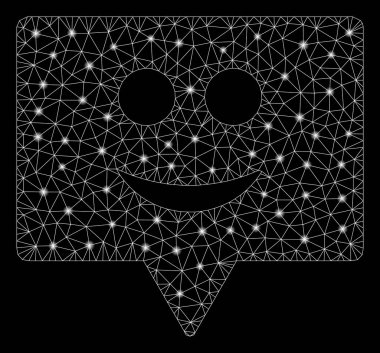 Parlama Noktalar ile Parlayan Mesh 2d Smile Banner