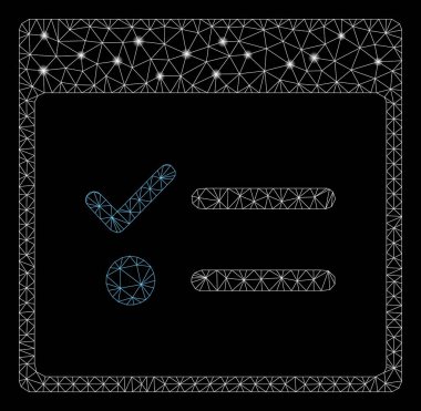 Parlama Spotları ile Parlak Örgü Ağ Todo Öğeleri Takvim Sayfası