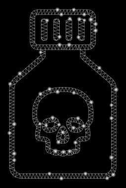 Flaş Spotlar ile Flare Örgü Tel Çerçeve Zehirli Phial