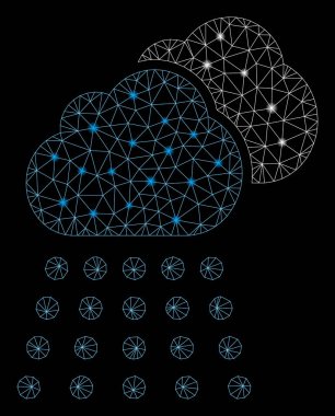 Flare Mesh Ağ Yağmur Bulutlar Parlama Noktalar ile