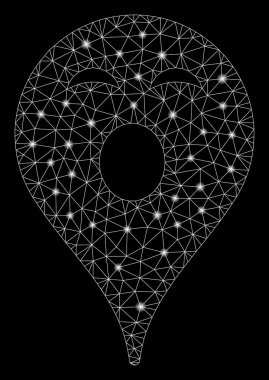 Flare Örgü Tel Çerçeve Sleepy Smiley Harita Marker Flare Noktalar ile