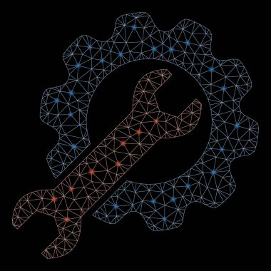 Flare Spotlar ile flare Mesh tel çerçeve seçenekleri