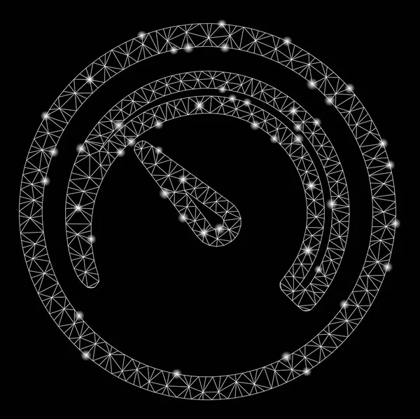 Parlama Noktaları ile Parlak Örgü Tel Çerçeve Speedometer